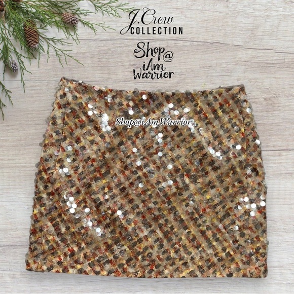 J.Crew Collection RARE NWT paillettes embellished mini skirt *shop@iamwarrior - Picture 8 of 13